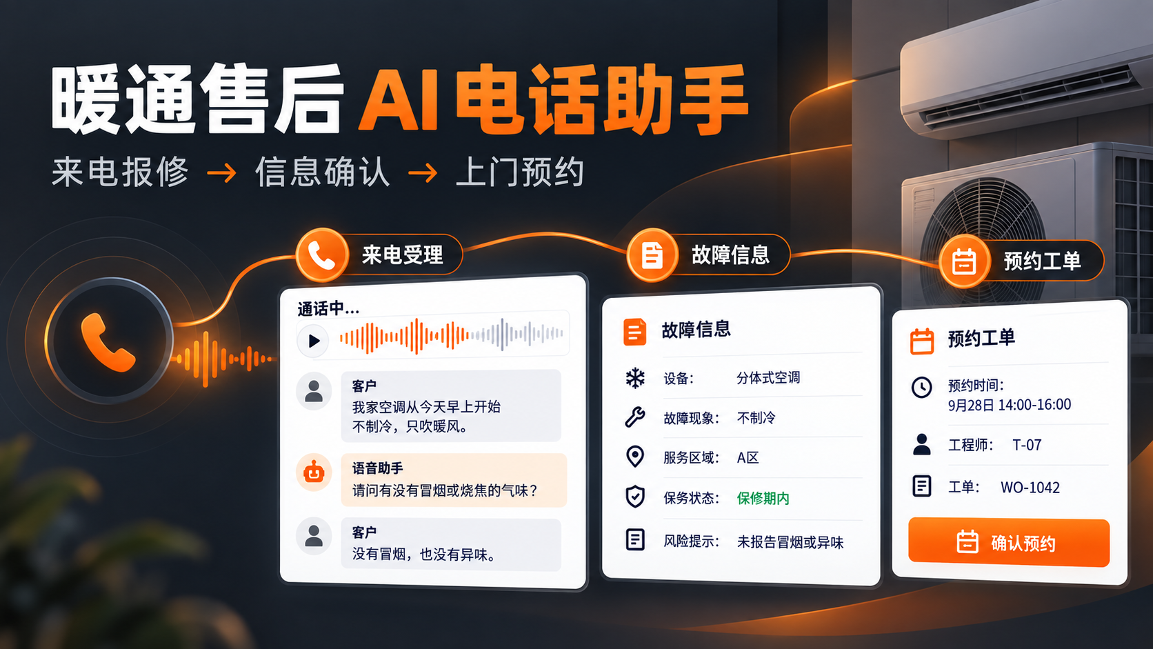 暖通售后接待工作台
